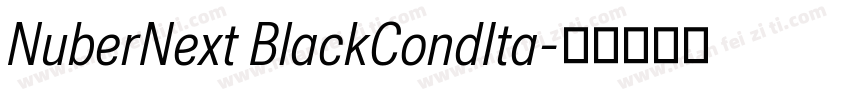 NuberNext BlackCondIta字体转换